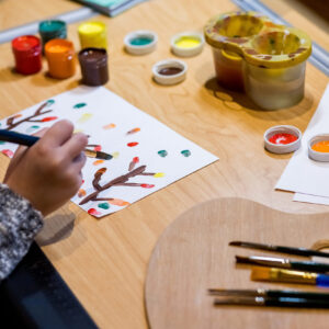 Kid hands painting