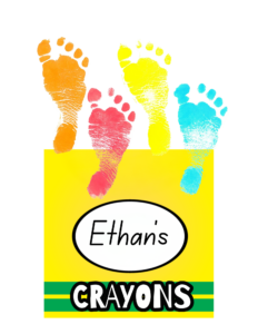 Sample Footprint Crayon Template
