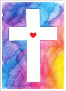 Cross Watercolor Resist