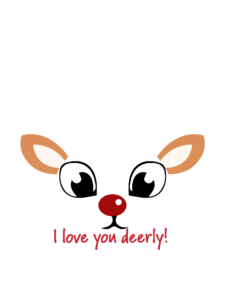 I love you "deerly" handprint template