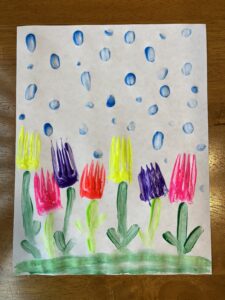 April showers finger painting project