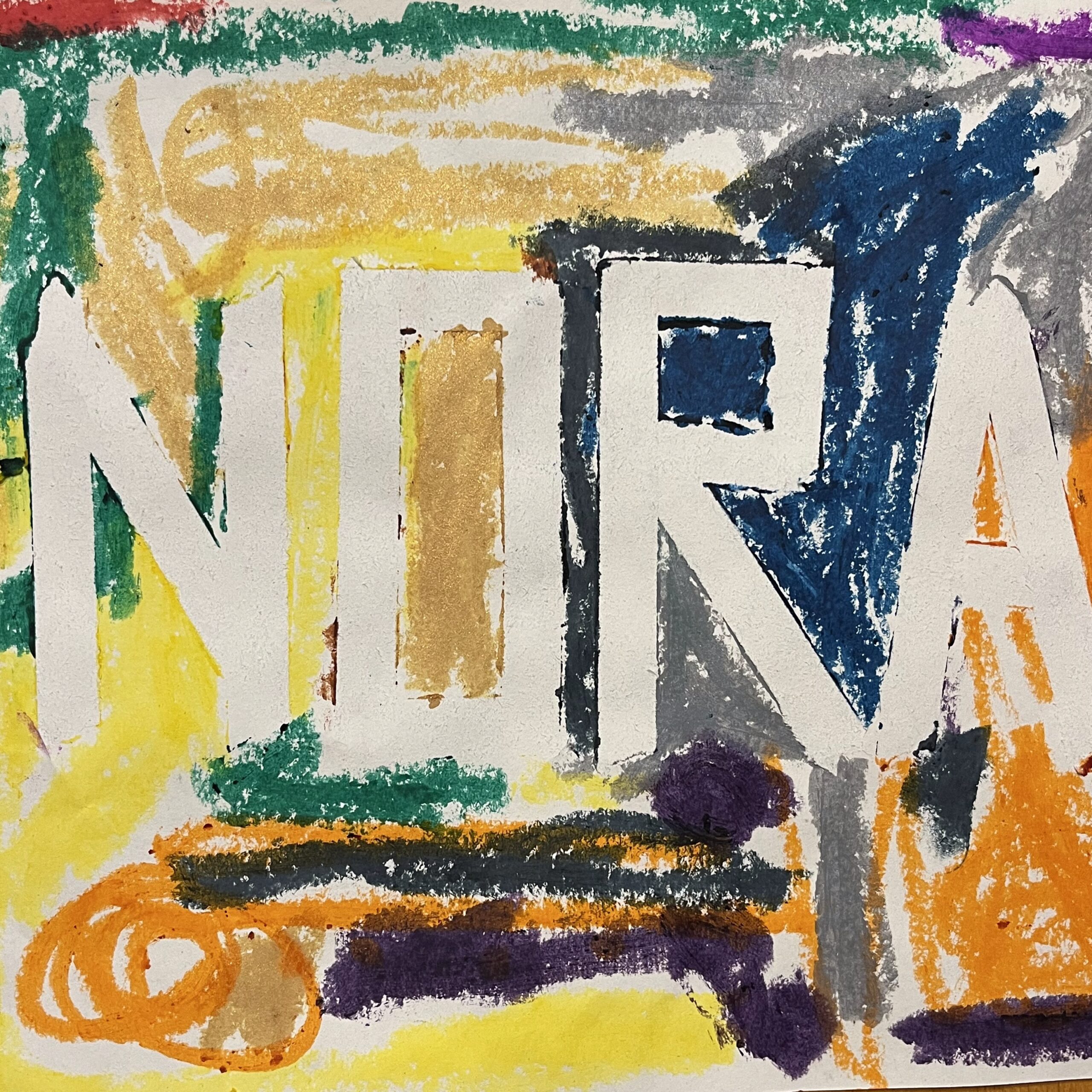 tape resist name art