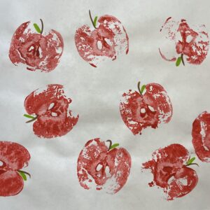apple stamp artwork