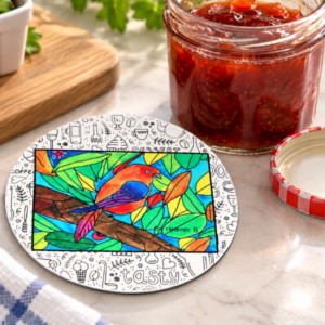 Round rubberized jar opener