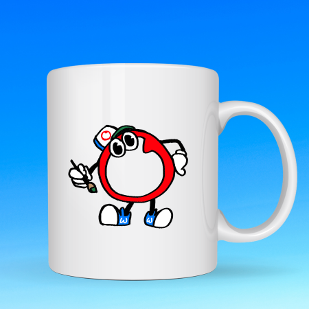Owy Mascot on a mug