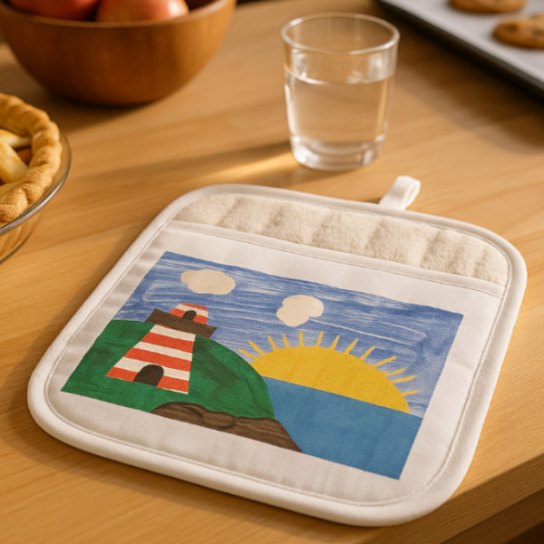 Oven Mitt on kitchen counter