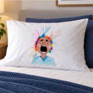 Pillowcase on a bed