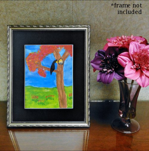 Matted Print Of Child's Artwork Original Works