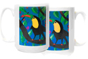 Small mugs with parrots